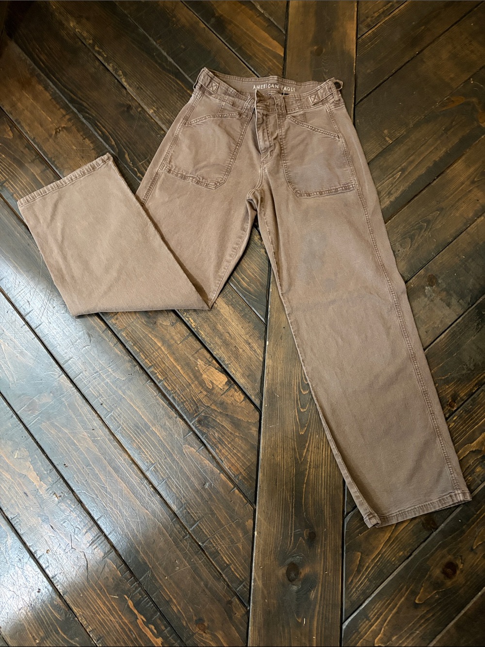 American Eagle Outfitters Women’s Chocolate Brown Straight Jeans